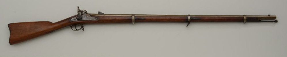 U.S. Springfield percussion rifle, .60 cal., 39-1/2” barrel, wood stock ...