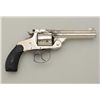 Image 2 : Smith & Wesson double action .38 caliber 3rd  Model revolver, nickel finish, 4” barrel,  hard rubber