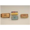 Image 2 : Lot of four boxes of cartridges as described.  Box number one opened full box of .45 long  Colt by R