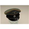 Image 5 : World War II style German officers cap with  associated parts and reworking. The makers  label is pa