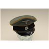 Image 6 : World War II style German officers cap with  associated parts and reworking. The makers  label is pa