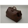 Image 1 : Antique doctors bag constructed of leather  with brass mountings and lock circa about  1900-1920 in 