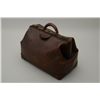 Image 8 : Antique doctors bag constructed of leather  with brass mountings and lock circa about  1900-1920 in 