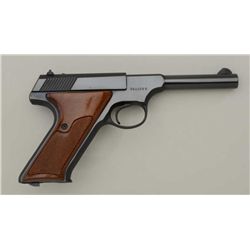 Colt Huntsman .22 caliber semi-automatic  pistol with 4 ½” barrel, blued finish, thumb  groove, impr