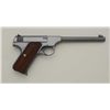 Colt Woodsman pre-war semi-automatic .22  caliber pistol with 6 ½” barrel, blued  finish, checkered 