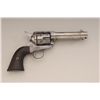 Image 3 : Colt SAA revolver, .45 Colt cal., 4-3/4”  barrel, nickel finish, checkered hard rubber  grips, #2213
