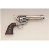 Image 4 : Colt SAA revolver, .45 Colt cal., 4-3/4”  barrel, nickel finish, checkered hard rubber  grips, #2213