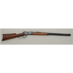 Winchester Model 1892 lever action rifle,  .25-20 cal., 24” round barrel, re-blued  finish, wood sto