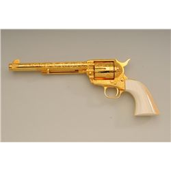 Colt Single Action army revolver, .45  caliber, 7-1/2” barrel, fully and ornately  deep chisel cut e