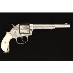 Colt Model 1878 DA revolver, .44-40 cal.,  7-1/2” etched barrel, nickel finish, period  ivory grips,