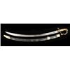 U.S. Eagle head officers sword with curved  blade circa about 1810-30s  retaining  original scabbard