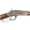 Image 2 : Winchester Model 1873 1st model rifle with  impressed thumb print dust cover in .44-40  caliber with