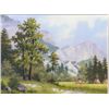 Original oil painting on artist board  approximately 11 ¾” x 15 3/4” signed Robert  DeLeon. The artw