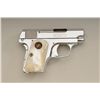 Image 2 : Colt model 1908 .25 caliber semi-automatic  pistol, factory nickel plated, medallion  pearl grips in