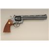 Image 2 : Colt Python DA revolver, .357 Magnum cal., 8”  ventilated rib barrel, blue finish,  checkered combat