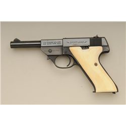 High Standard Sport-King Model semi-auto  pistol, .22LR cal., 4-1/2” barrel, blue  finish, ivory gri