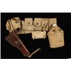 Complete World War I era outfit or rig  consisting of Mills web cartridge belt,  canteen and cover, 