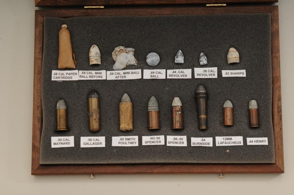 Collection of 15 Civil War cartridges bullets and projectiles in ...