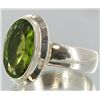 Image 2 : 39.6twc Natural Pakistan Peridot Sterling Ring (JEW-004504)