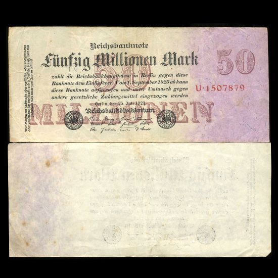 1923 Germany 50000000 Mark Note Hi Grade Scarce (CUR-005661)