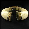 Image 3 : 740ct Bone & Turquoise Bangle Bracelet (JEW-003849)
