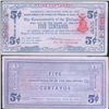 Image 1 : 1942 WW2 Guerrilla Rebel Philippines 5c Note Negros (CUR-007157)