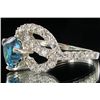 Image 2 : 18.85twc Blue Diamond Simulant Wht Gold Vermeil Ring (JEW-004428)