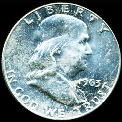 1963D Franklin Half MS64/65 Scarce Underweight ERROR (COI-011322)