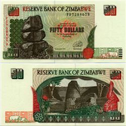 1994 Zimbabwe $50 Note Crisp Unc (CUR-007129)