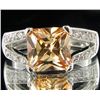 Image 1 : 23.55twc Imperial Diamond Simulant Wht Gold Vermeil Ring (JEW-004439)