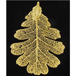 Gold Filled Large Natural Leaf Pendant (JEW-004751)