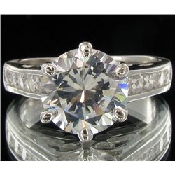 18.95twc Diamond Simulant White Gold Vermeil Ring (JEW-004451)