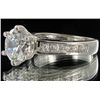 Image 2 : 18.95twc Diamond Simulant White Gold Vermeil Ring (JEW-004451)