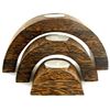 Image 1 : Sugarpalm Wood Candle Holder 3pcs (DEC-000739)