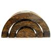 Image 3 : Sugarpalm Wood Candle Holder 3pcs (DEC-000739)