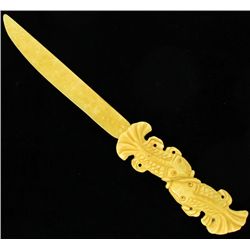 Carved Two Fish Bone Dagger (CLB-001116)