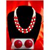 Image 1 : NATURAL 550 CTW FRESWATER PEARL WITH  RED CORAL DOUBLE