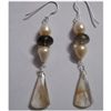 Natural 35.10ct Pearl/Semi Precious Earring .925 Sterli