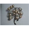 Image 1 : BOUQUET PEACH PEARL CZ BROOCH AUTHENTIC PHILIPPINE PEAR