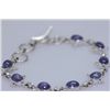 NATURAL 67.25 CTW TANZANITE OVAL CUT BRACLET .925 STERL