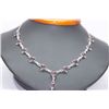 Image 1 : 87.70 CTW STAR RUBY NECKLACE .925 STERLING SILVER