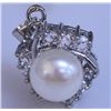 Image 1 : WHITE PEARL AND CZ PENDANT