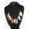 Image 1 : 250CTW MULTICOLOR TRIBAL BONES BRASS NECKLACE;