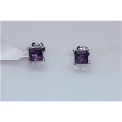 13.50 CTW AMETHYST EARRING .925 STERLING SILVER