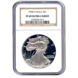 Certified Proof Silver Eagle PF69 1998