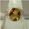 Image 1 : 30.00 CTW CITRINE RING .925 STERLING SILVER