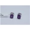 Image 1 : 12.45 CTW AMETHYST EARINGS .925 STERLING  SILVER