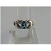 Image 1 : 14.00 CTW BLUE TOPAZ RING .925 STERLING SILVER