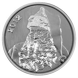 Christmas 2012 Silver Round X-9 Santa