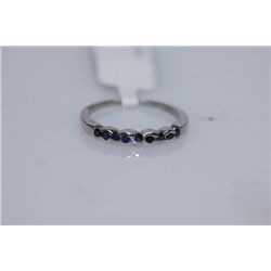 11.39 CTW SAPPHIRE RING .925 STERLING SILVER